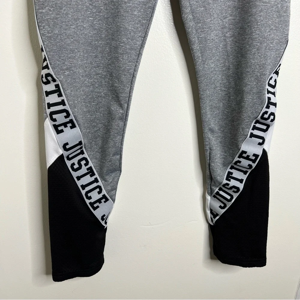 Justice Active Leggings Girls Size 18/20 Justice Logo in front &  back High Rise